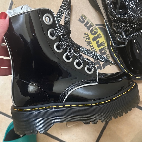 Dr.Martens Platform Patent Black Boots Women’s US size 6 NIB